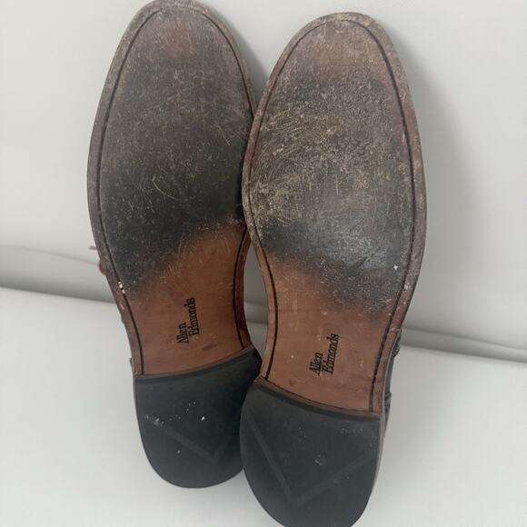 Allen Edmonds Mens Neumok Blue Gray Wingtip Oxfords Dress Work Shoes US 10.5B - Picture 7 of 8